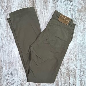 Men’s John Varvatos USA Beale khaki jeans button fly size 29 RG 33” inseam